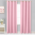 KOUFALL Soft Pink Drapes 96 Inches Long for Bedroom Girls Decor 2 Panels Set Thermal Insulating Light Blocking Privacy Protectio