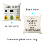 Onfaon Father'S Day Throw Pillow Case, Dad'S Spot Throw Pillow Covers 18 X 18 Inch,Dad Gifts From Daughter Son,Birthday Christma