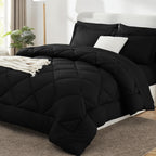 Cozylux California King Comforter Set With Sheets 7 Pieces Bed In A Bag Black Cal King All Season Bedding Sets With Comforter, P