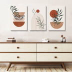 Boho Wall Art Prints,Boho Wall Decor, Mid Century Modern Wall Art,Set Of 3 Prints, Abstract Geometric Prints Black Beige Terraco