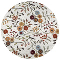Rizzy Home Alora Decor Charming 8' Round Floral Ivory/Gray/Rust/Blue Hand-Tufted Area Rug