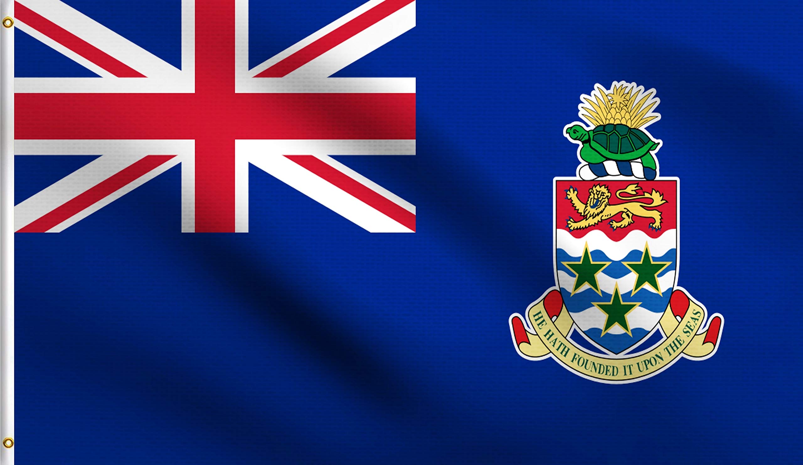 Dmse Cayman Islands Flag 3X5 Ft Foot 100% Polyester 100D Flag Uv Resistant (3'X5' Ft Foot) (3'X5' Ft Foot)