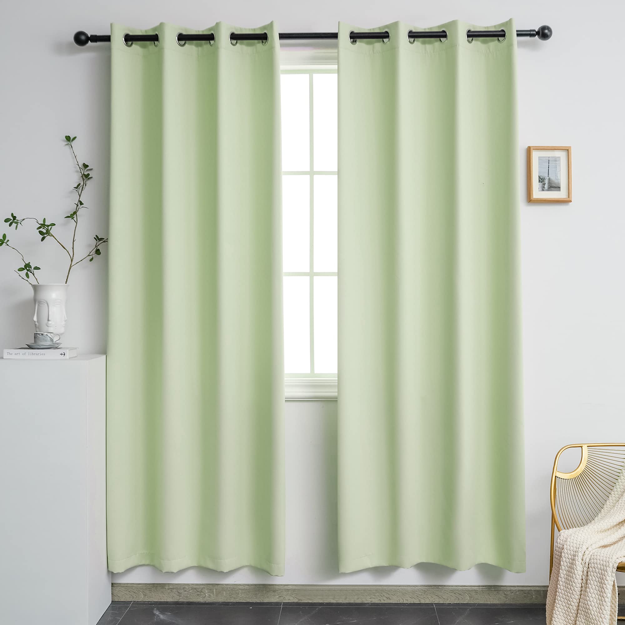 Ygo Blackout Curtains For Kids Room 84 Inches Long Triple Weave Nursery Window Curtain Panels For Boys Room Darkening Thermal In