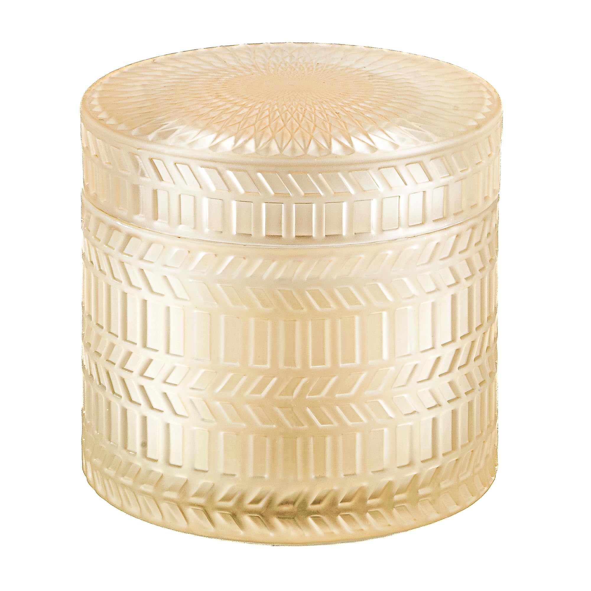 Hidden Label Vanilla&Coconut Scented Candles, Crackling Wood Wick Soy Candles, Muse Collection 7.4oz Glass Jar Decorative Candle
