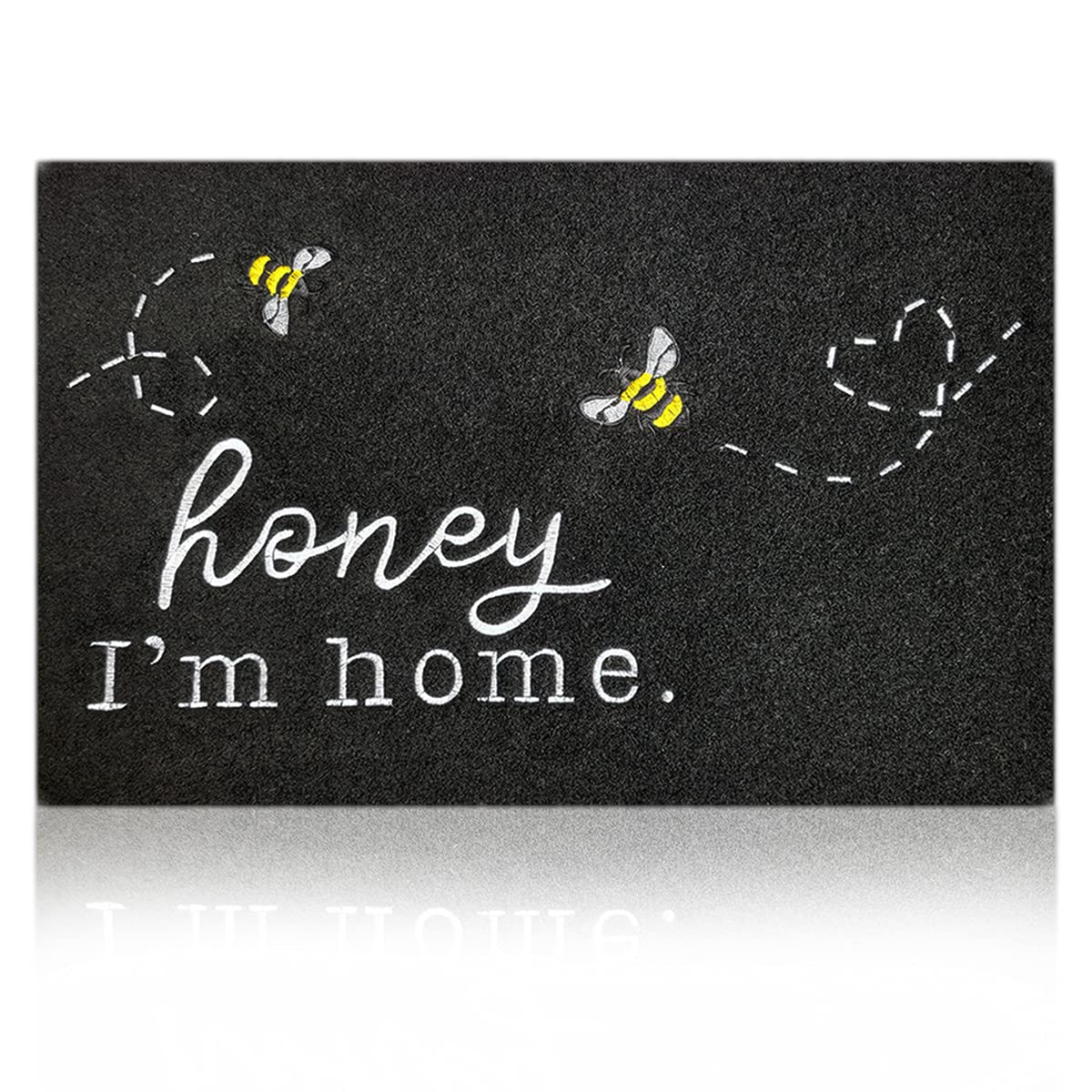 Hlfmvwe Large Door Mat Funny Front Doormat Kitchen Rugs Front Entrance Outdoor Indoor Bee Low Profile Non Slip Durable Rubber Do
