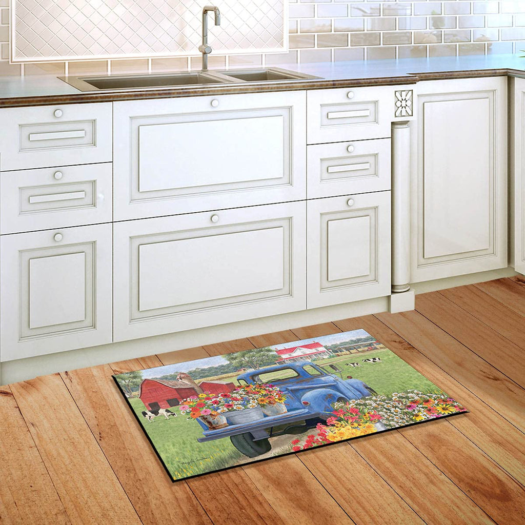 Briarwood Lane Day On The Farm Spring Doormat Pick-Up Truck Indoor Outdoor 30' X 18'