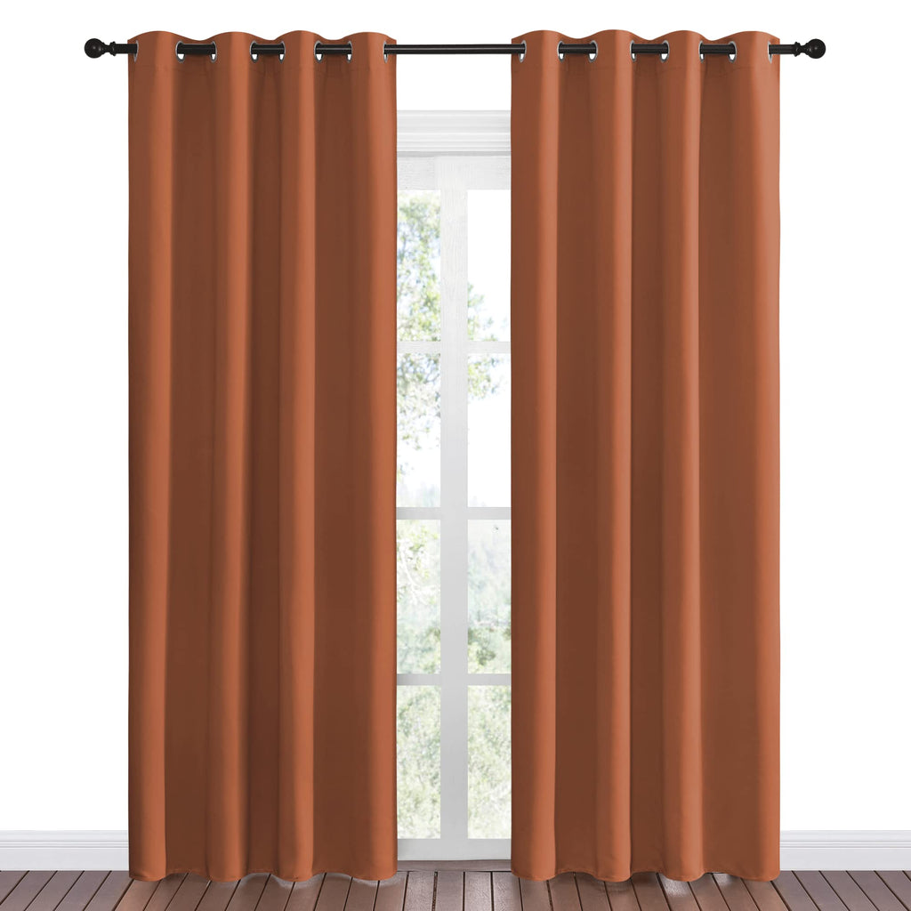 Nicetown Halloween Insulated Curtains Blackout Draperies - Triple Weave Microfiber Home Thermal Insulated Solid Ring Top Blackou