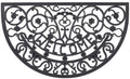 Envelor Home And Garden Welcome Door Mat Fleur De Lis Wrought Iron Rubber Doormat Indoor Outdoor Shoe Scraper Outside Entrance F
