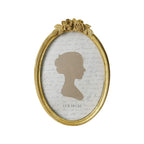Sunlit Vintage Picture Frame 5x7 Inch, Oval Antique Photo Frames with Glass Front, Luxury Photo Display, Tabletop Wall Hanging, 