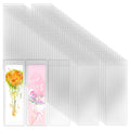 Wpxmer 100 Pcs Clear Bookmark Sleeves, Blank Bookmark Holder Sleeves For School And Office Use, 6.7 X 2.3 Inches