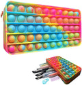 Pop Pencil Case Fidget Pencil Pen Case Simple Sensory Silicone Bubble Toy Stationery Storage Bag Decompression Toy For Kids Scho