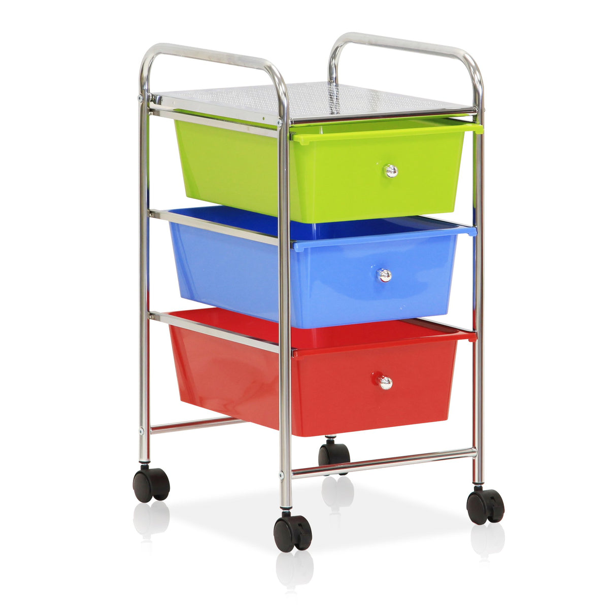 Furinno Wayar 3-Drawer Trolley, Rainbow