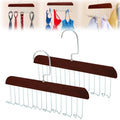 Xbaiyanr 2Pcs Anti Slip Multi Hook Coat Racks,Bra Hangers For Closet Organizer With 8 Hooks 360 Swivel Belt Hanger For Closet Fo