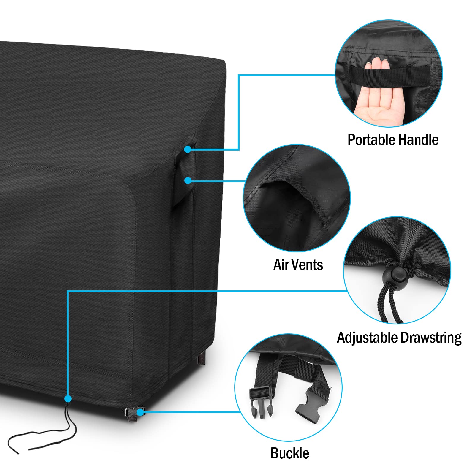 Kingling Patio Furniture Covers For 3 Piece Patio Chairs Set, Outdoor Furniture Cover Waterproof Wicker Chairs Cover - 75'L X32'W X31'H