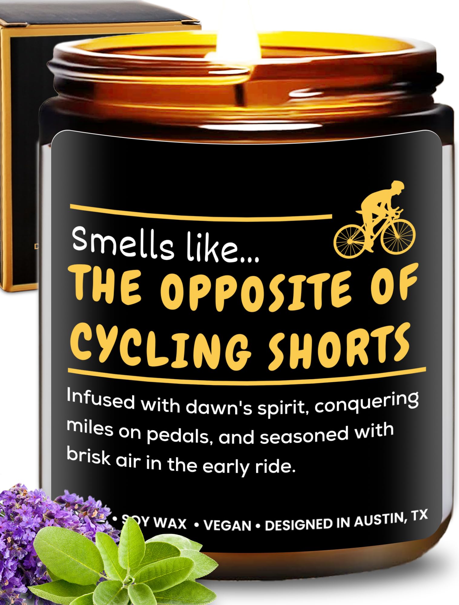 Funny Cycling Candle, Best Unisex Bike Gifts for Bikers, Novelty Gifts for Mountain Bikers, Cyclists Gifts for Men, Bicycle Enth