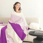 Homelike Moment Fleece Throw Blanket For Couch, Purple Soft Fluffy Blankets Throws, Fuzzy Cozy Plush Flannel Blanket For Sofa, C
