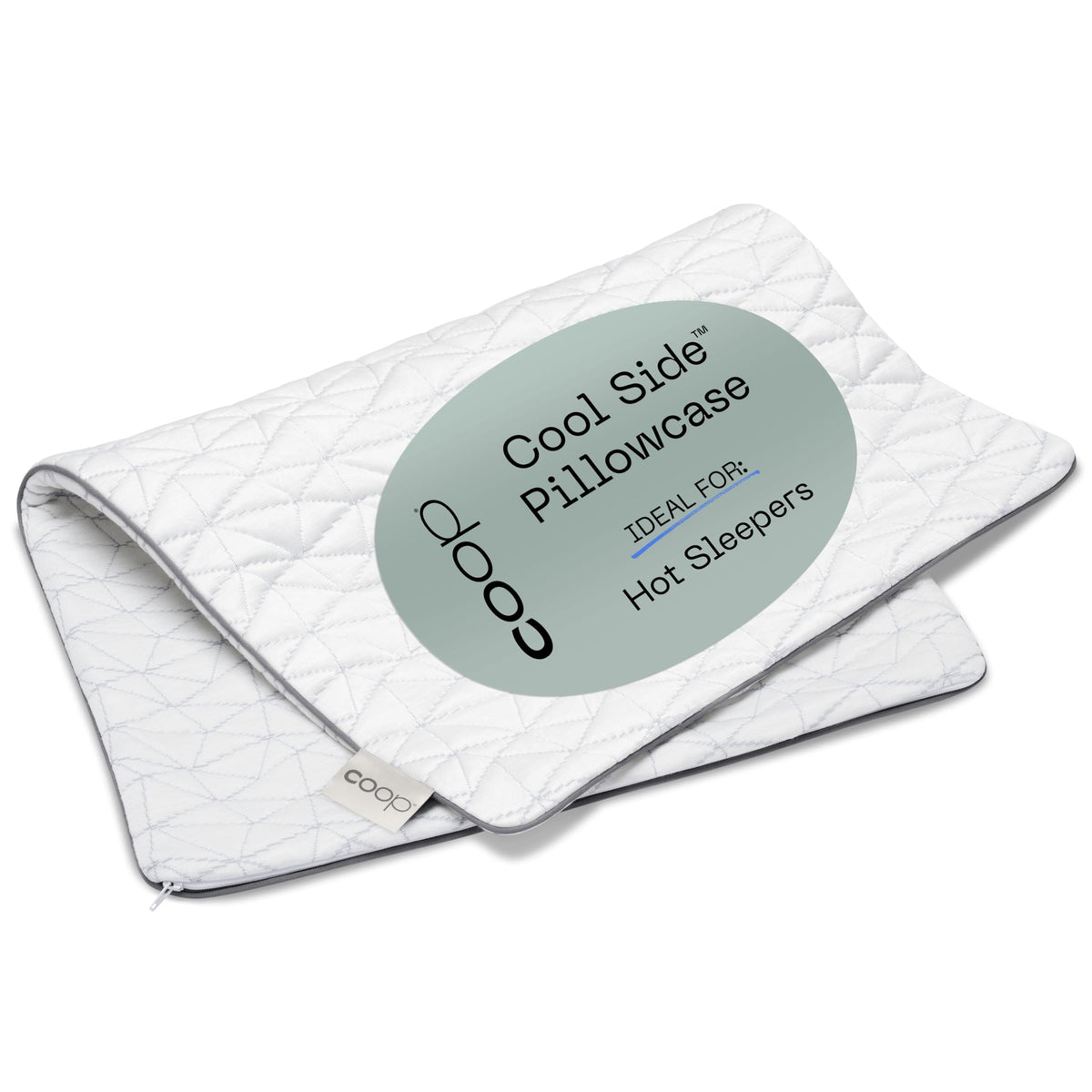 Coop Home Goods The Cool Side Standard Shape Pillow Case, King Size Cooling Pillow Cases For Hot Sleepers, Two-Sided Pillow Cove