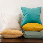 Juspurbet Cream White Decorative Velvet Throw Pillow Covers 22X22 Inch Set Of 2,Broadside Soft Cushion Case With Invisible Zippe