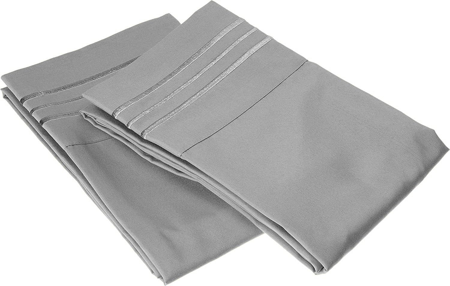 Elegant Comfort Wrinkle & Fade Resistant 1500 Premium Hotel Quality Microfiber Ultra Soft Luxurious 2-Piece Pillowcases, King Si