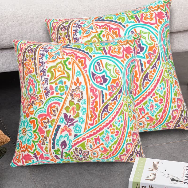 Funhome Outdoor Indoor Throw Pillows 18   X18   , Set Of 2 Decorative Throw Pillows With Inserts, All Weather Waterproof Square