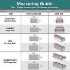 Mysky Home Couch Cover Chocolate Sofa Covers For 3 Cushion Couch Geometrical Sectional Couch Cover Living Room Sofa Throws Sofa Slipcovers For Pets, Kids (Xxx-Large, 91' X 150', Chocolate)