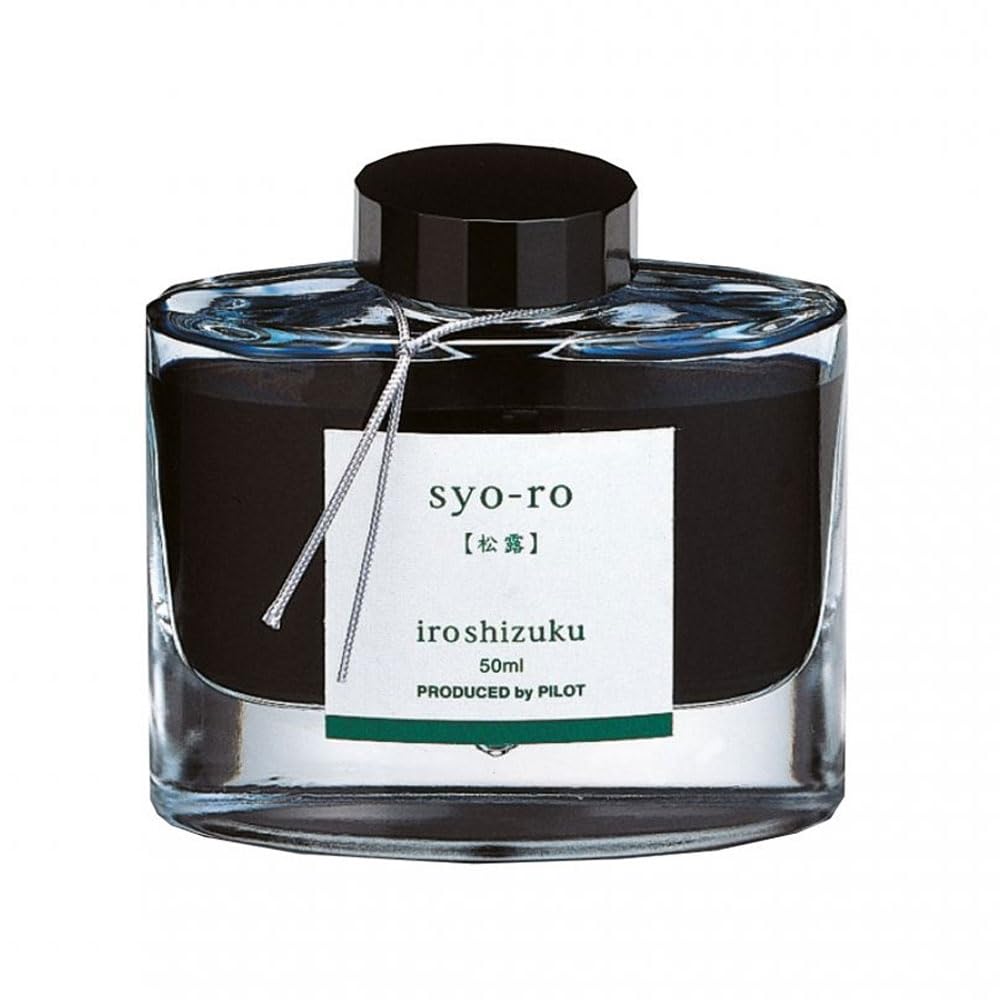 Pilot Iroshizuku Fountain Pen Ink - 50 Ml Bottle - Syo-Ro Pine Tree Dew (Gray Turquoise) (Japan Import)