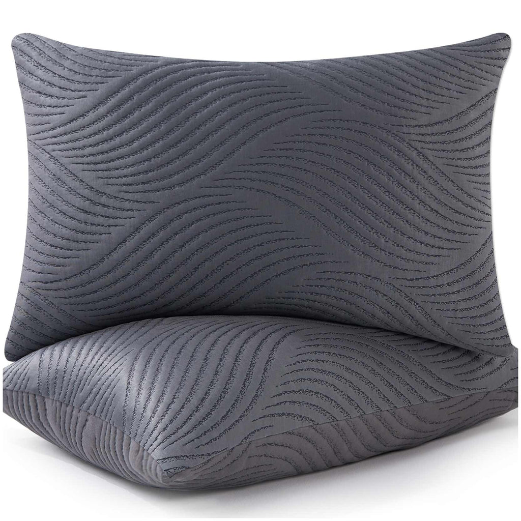 Smilereve King Size Pillows Set of 2 Cooling Shredded Memory Foam Pillows for Sleeping Adjustable Firm Pillow for Back and Side 