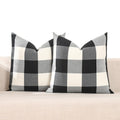Carrie Home Buffalo Plaid Pillow Covers 18X18 Set Of 2 Black And White Outdoor Throw Pillows Black Buffalo Check Pillow Covers F