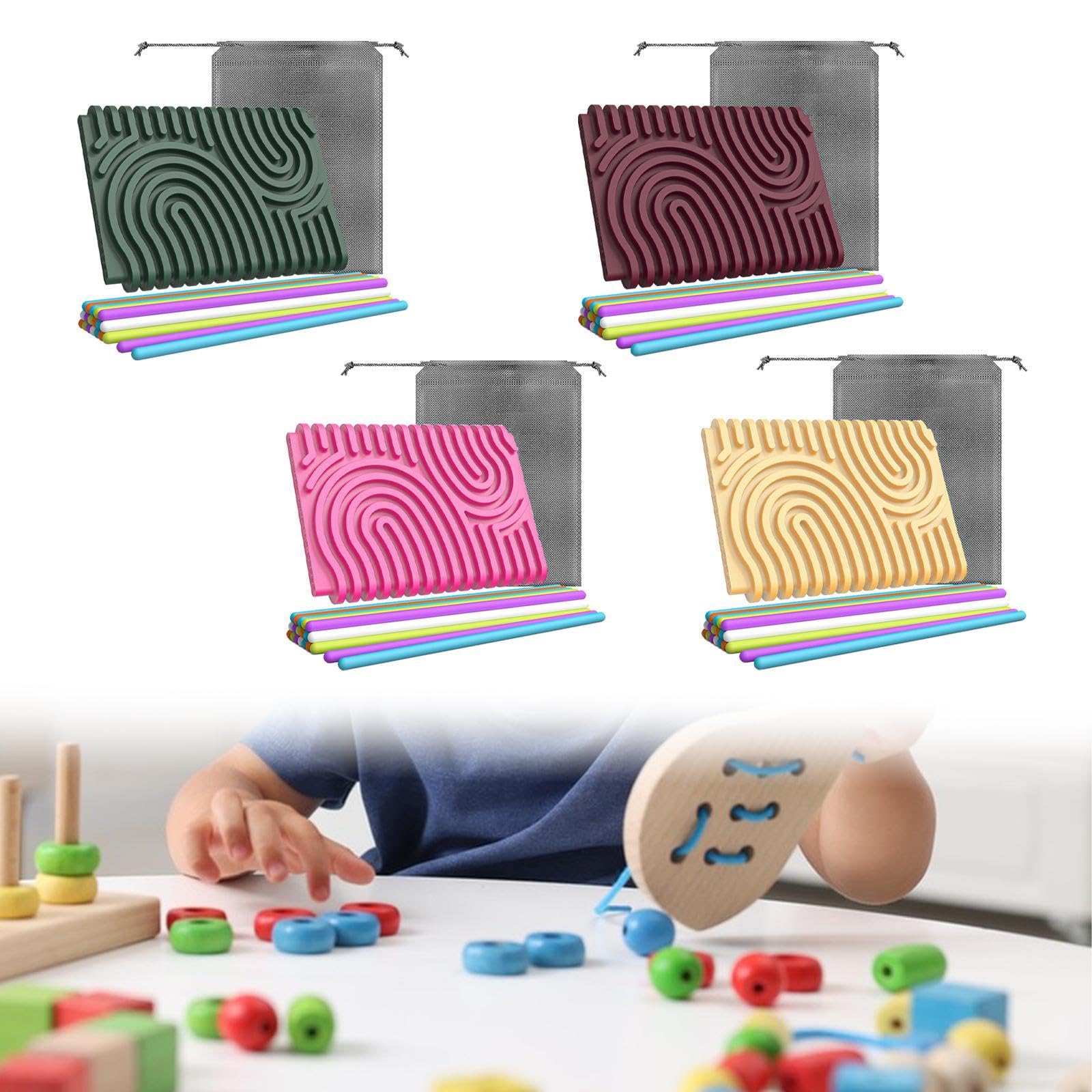 Fashion My Day Fidget Sensory Activity Board Funny Learning Toys For Birthday Airplane Gift Green