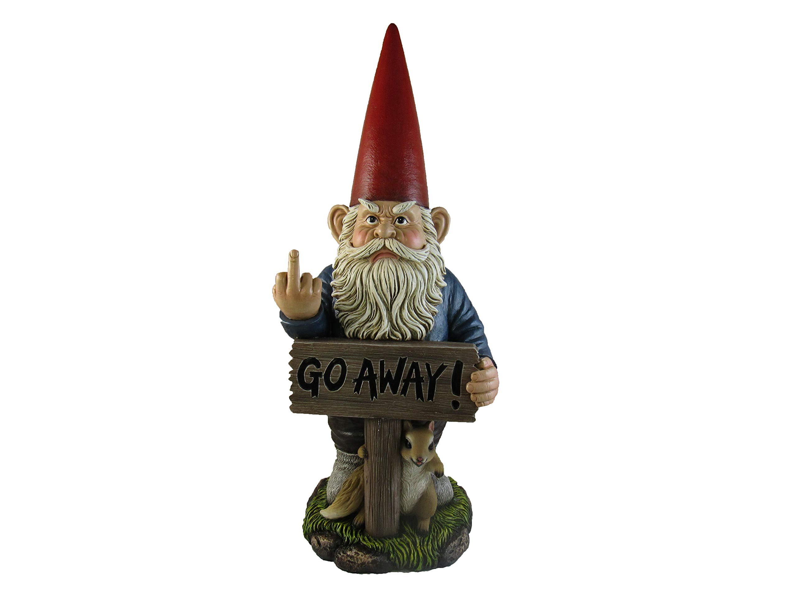 Dwk Flipping Off Angry Outdoor Front Porch Garden Gnome Large Statue  Yard Ornaments Outdoors  Gnomes Garden And Yard Stuff  Fai