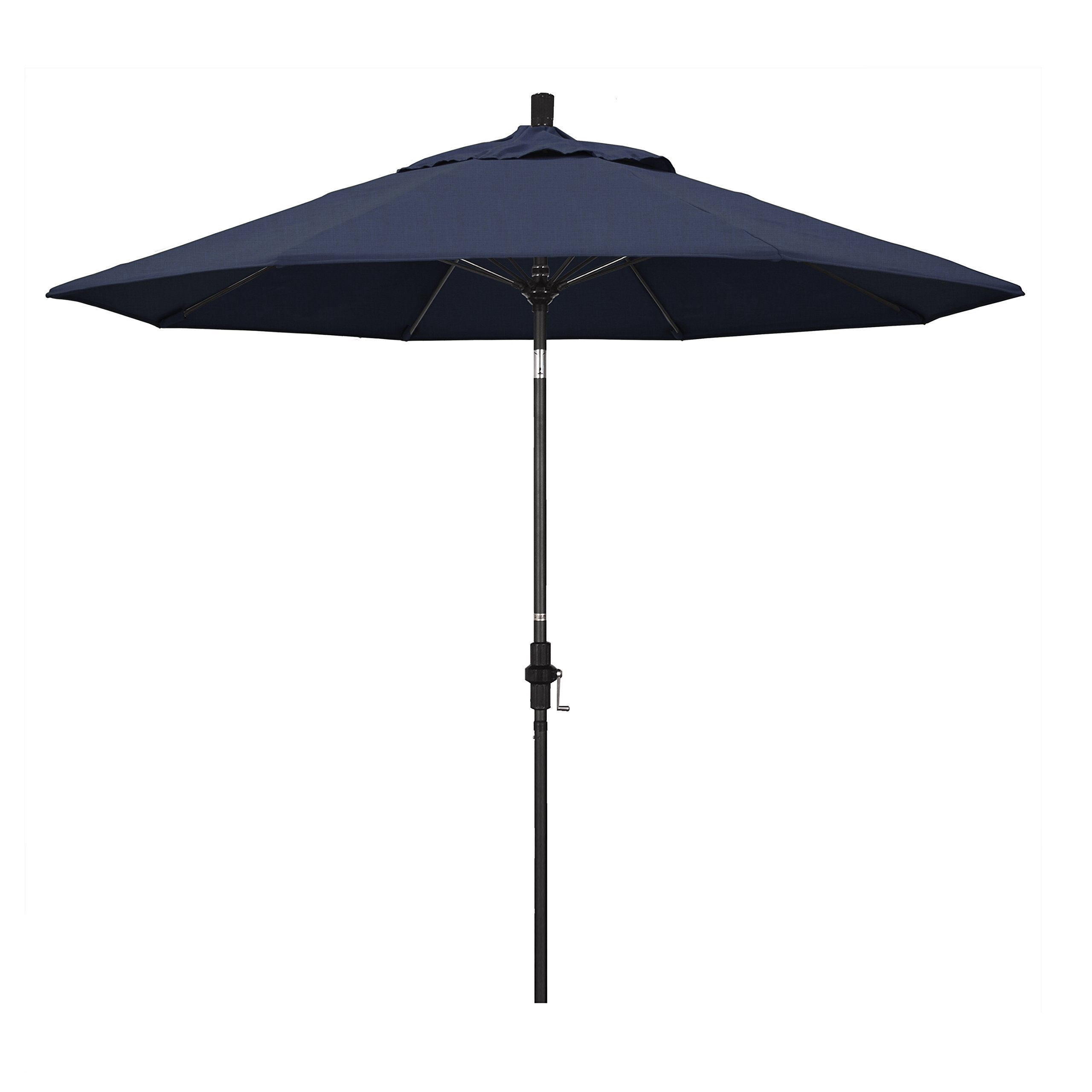 California Umbrella Gscuf908705-48080 9' Round Aluminum Pole Fiberglass Rib Market Patio Umbrella, 9-Foot, Spectrum Indigo
