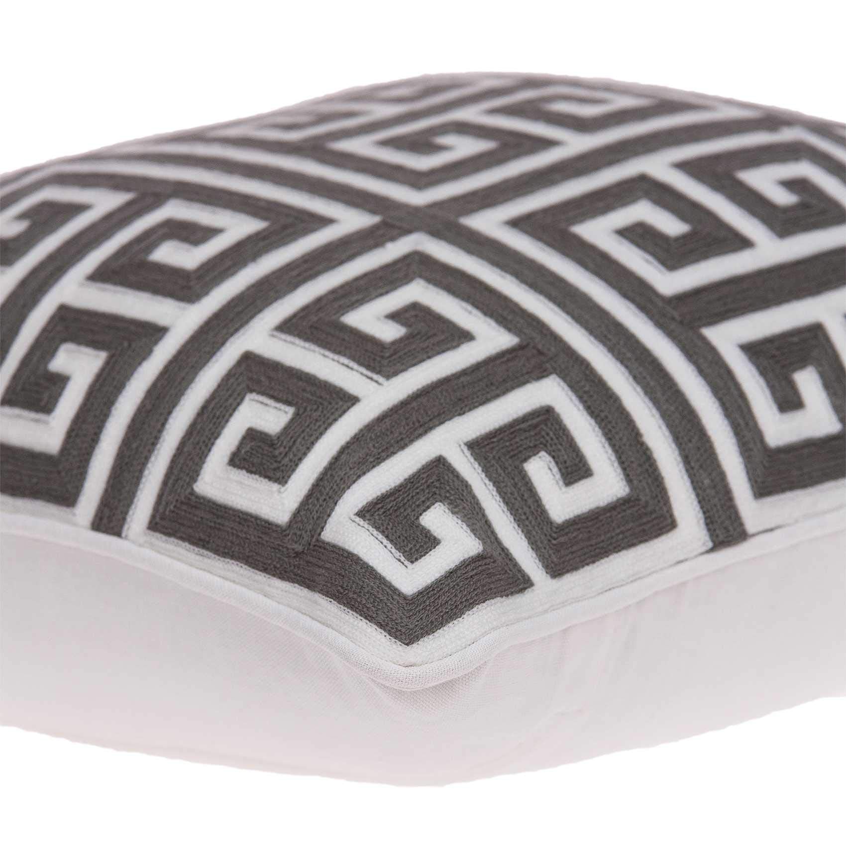 20' X 7' X 20' Cool Transitional Gray and White Pillow Cover with Poly Insert