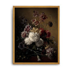 Roslynity Framed Canvas Wall Art Vintage Print Oil Paintings Moody Flowers Still Life Floral Botanical Nature Country Retro Aest
