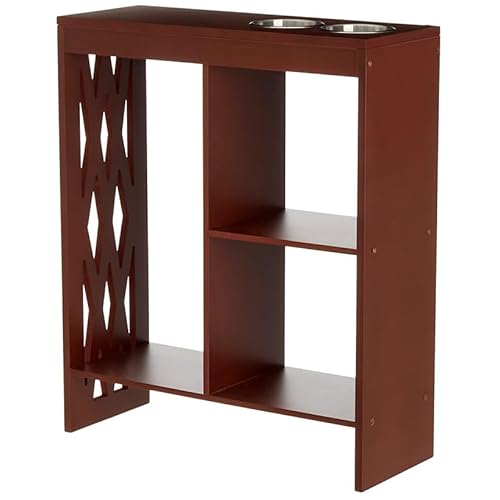 Decorative End Table With Drink Holder - Walnut