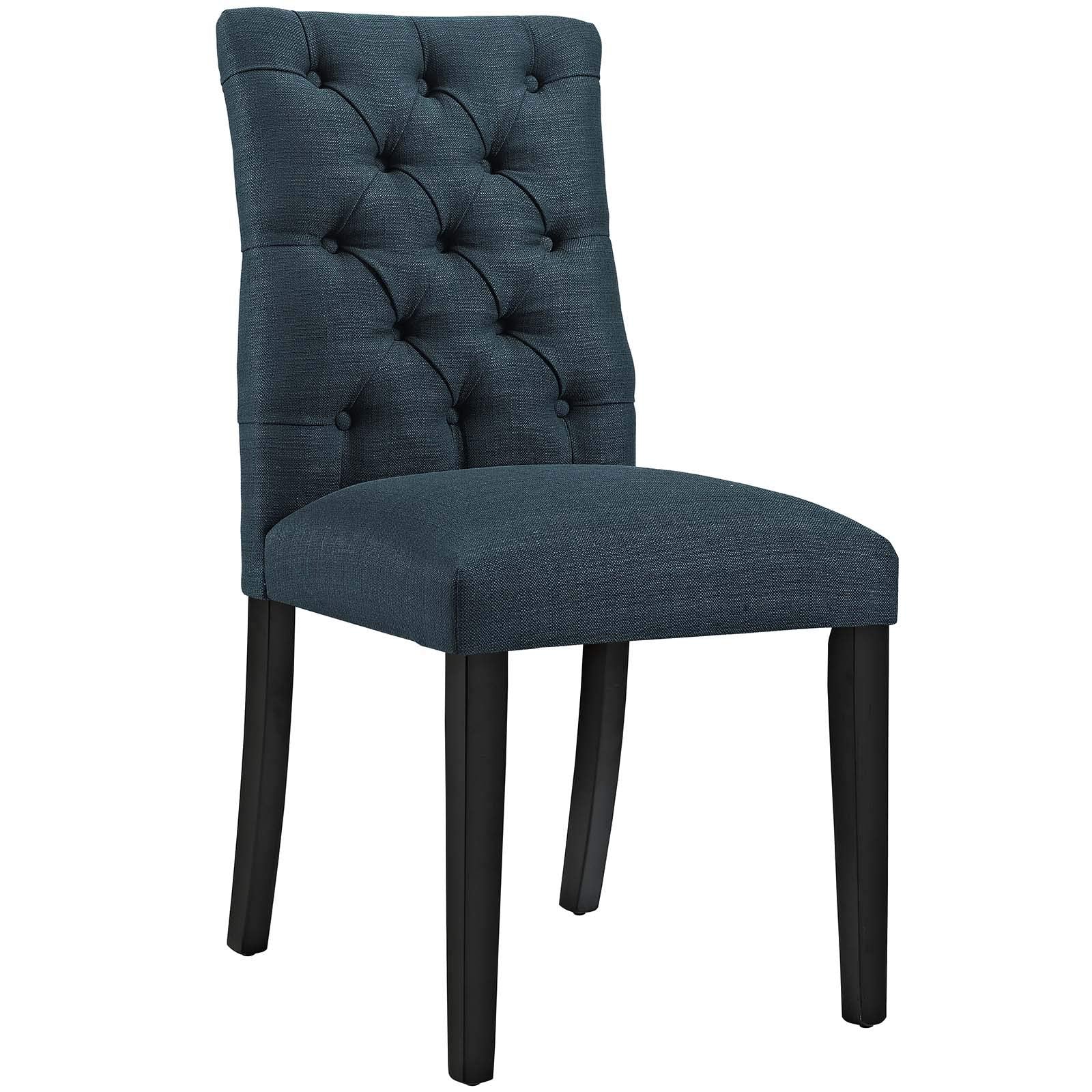 Modway Duchess Fabric Set Of 2, Two Dining Chairs, Azure