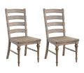 Wallace & Bay Ludin Sandstone Buff Ladderback Dining Chairs, Set of 2