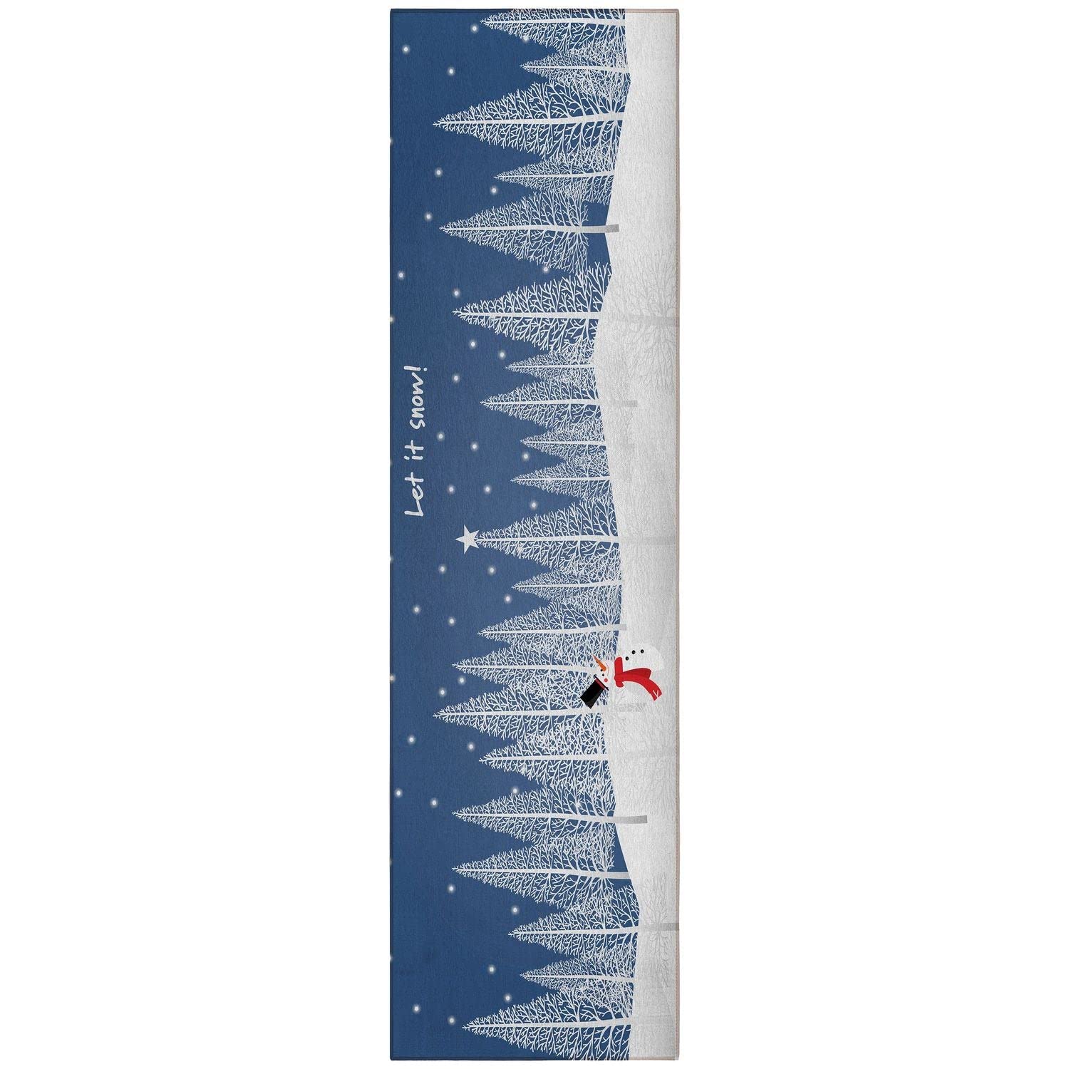 Wonderland Wn12 Blue Seasonal Rug Runner 2' 3" X 7 ' 6"