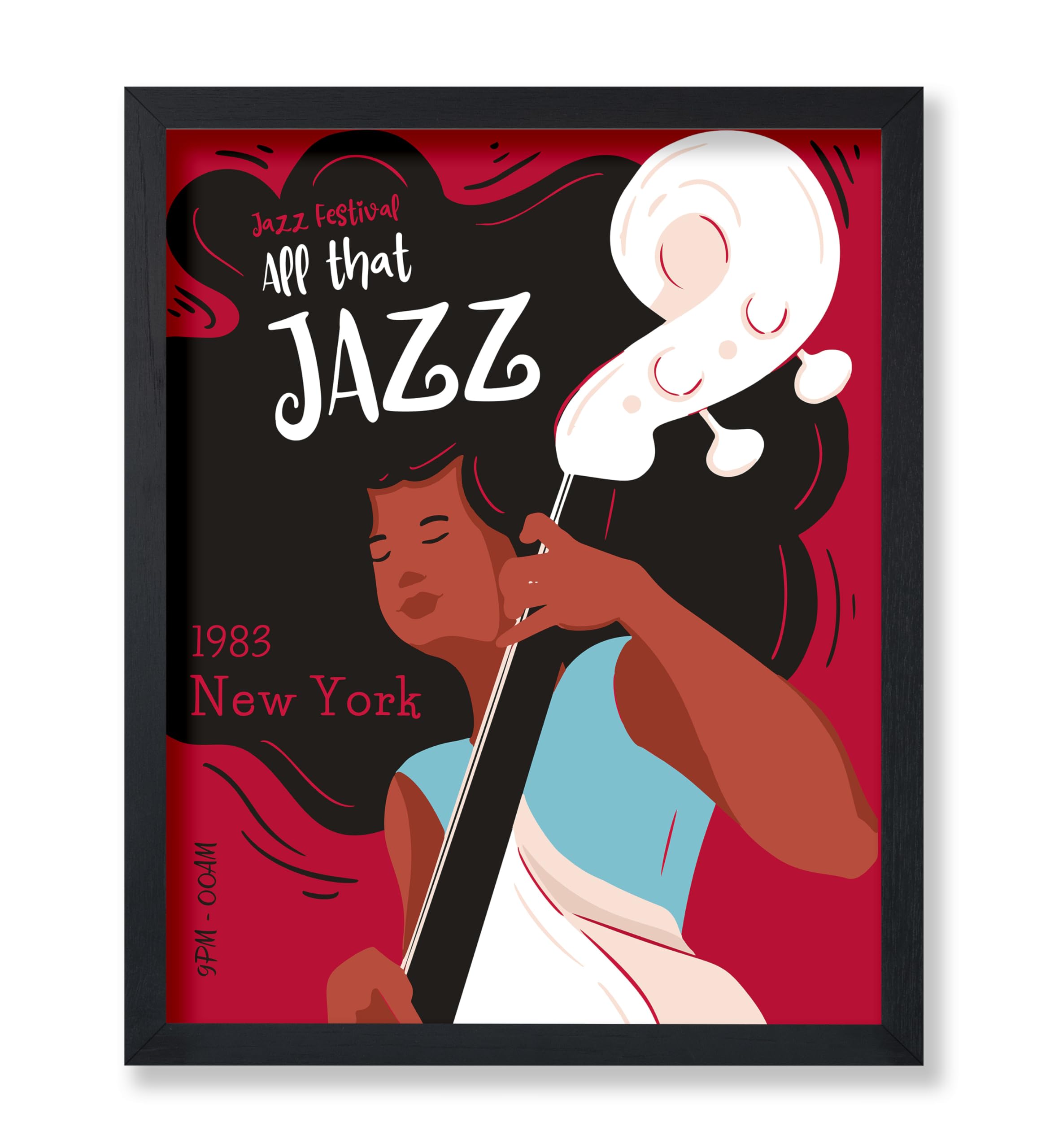 Poster Master Vintage Jazz Poster - Retro New York Jazz Festival Print - All That Jazz Art - Music Art - Chic Gift for Her, Wome