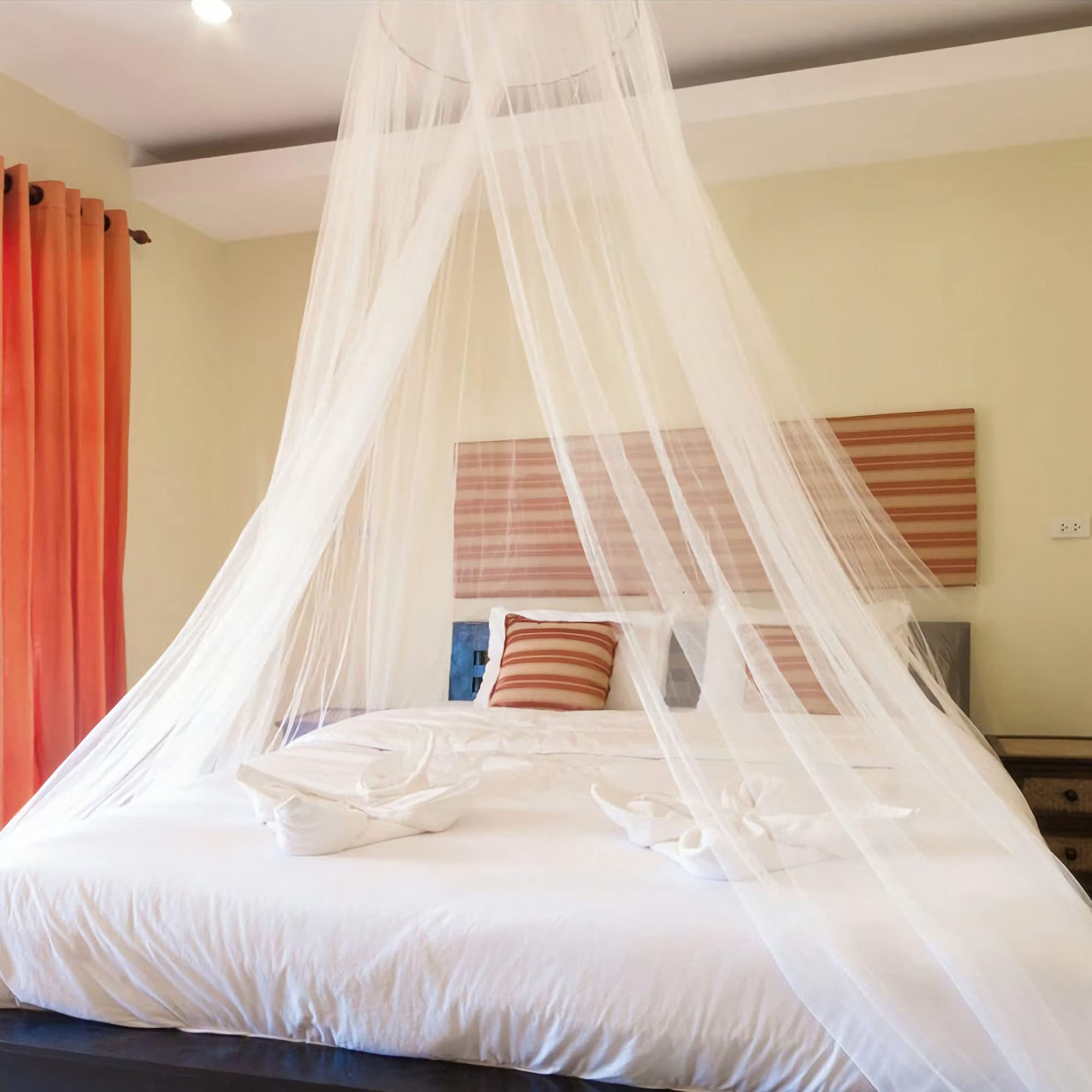 Morden Ms Mosquito Net Bed Canopy For Girls,Dome Mosquito Netting, King Canopy Bed Curtains Queen Size From Ceiling,Bed Tent Twi