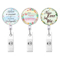Retractable Id Badge Holder Nurse Badge Reels With Clip Name Card Holders For Office Worker Doctor Nurse (Multicoloured-C)