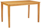 East West Furniture CAT-OAK-H Capri Bar Height Counter Table - a Rectangle Dinner Table Top with Sturdy Legs, 36x60 Inch, OAK