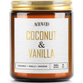 AOOVOO Coconut Vanilla Candles - Vanilla Candle, Scented Candles, Soy Candles, Aromatherapy Candle, Soy Wax Candle, Candle for H