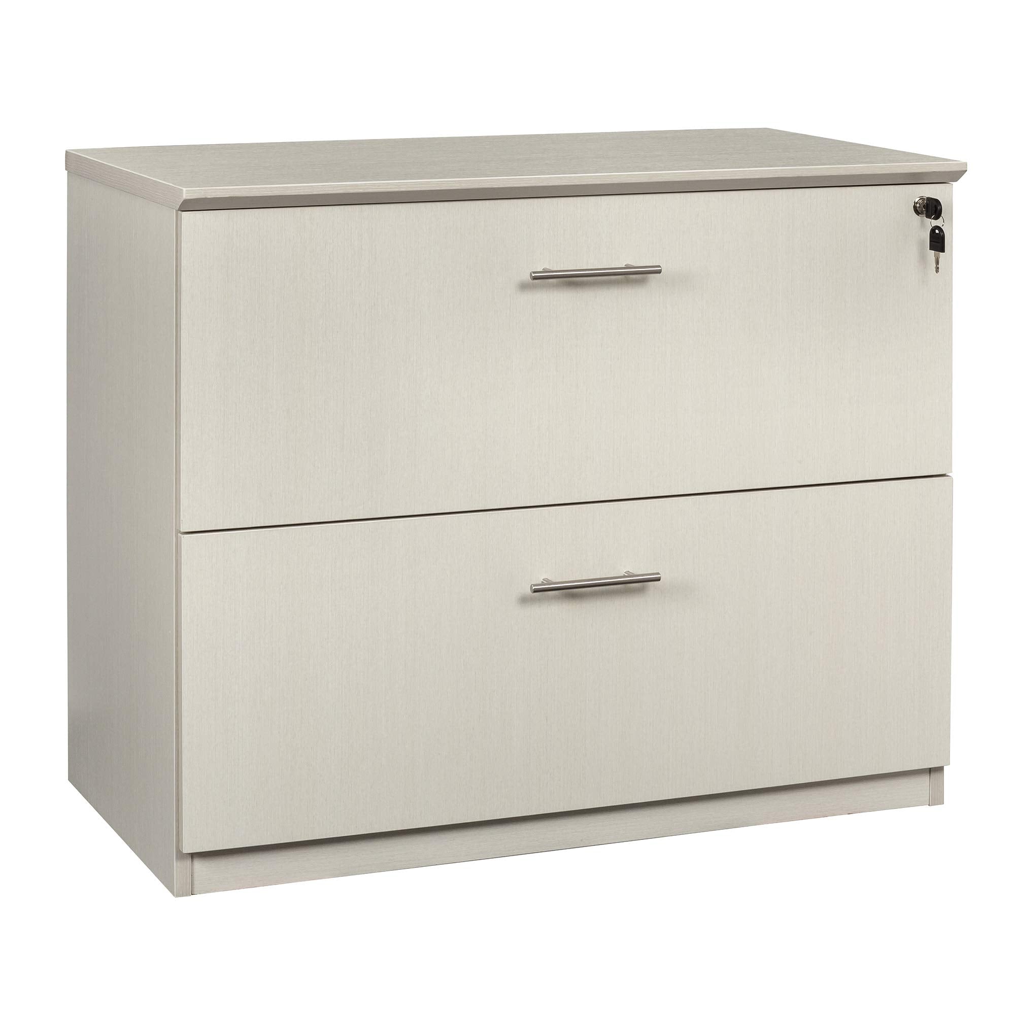 Mayline MVLFTSS Medina 2-Drawer Locking Lateral File Cabinet, Letter or Legal, Textured Sea Salt Laminate