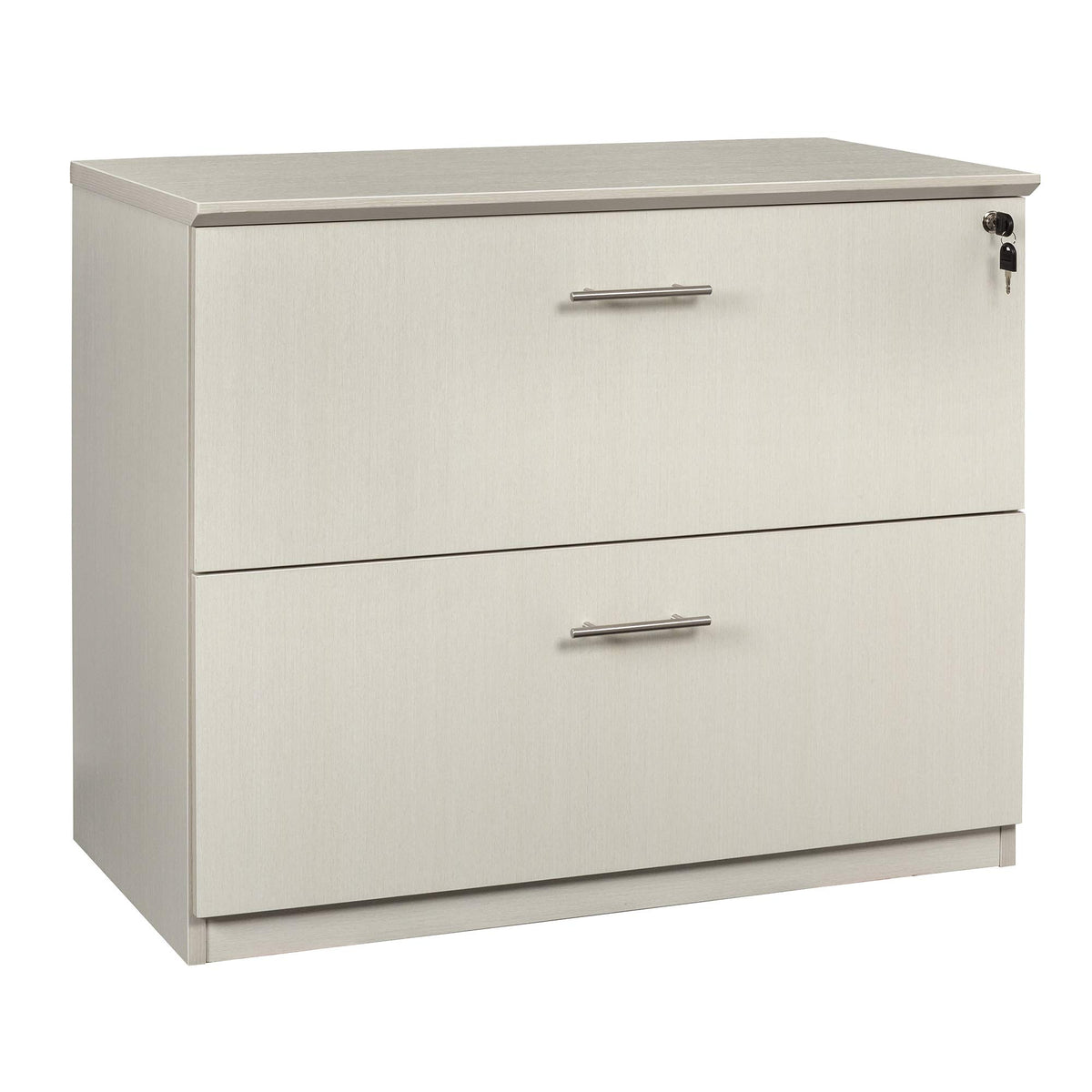 Mayline MVLFTSS Medina 2-Drawer Locking Lateral File Cabinet, Letter or Legal, Textured Sea Salt Laminate