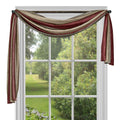 Sheer Window Scarf Valance - 50 Inch Width x 144 Inch Length (Burgundy) - Light Filtering Polyester Curtain Scarf - Lightweight 