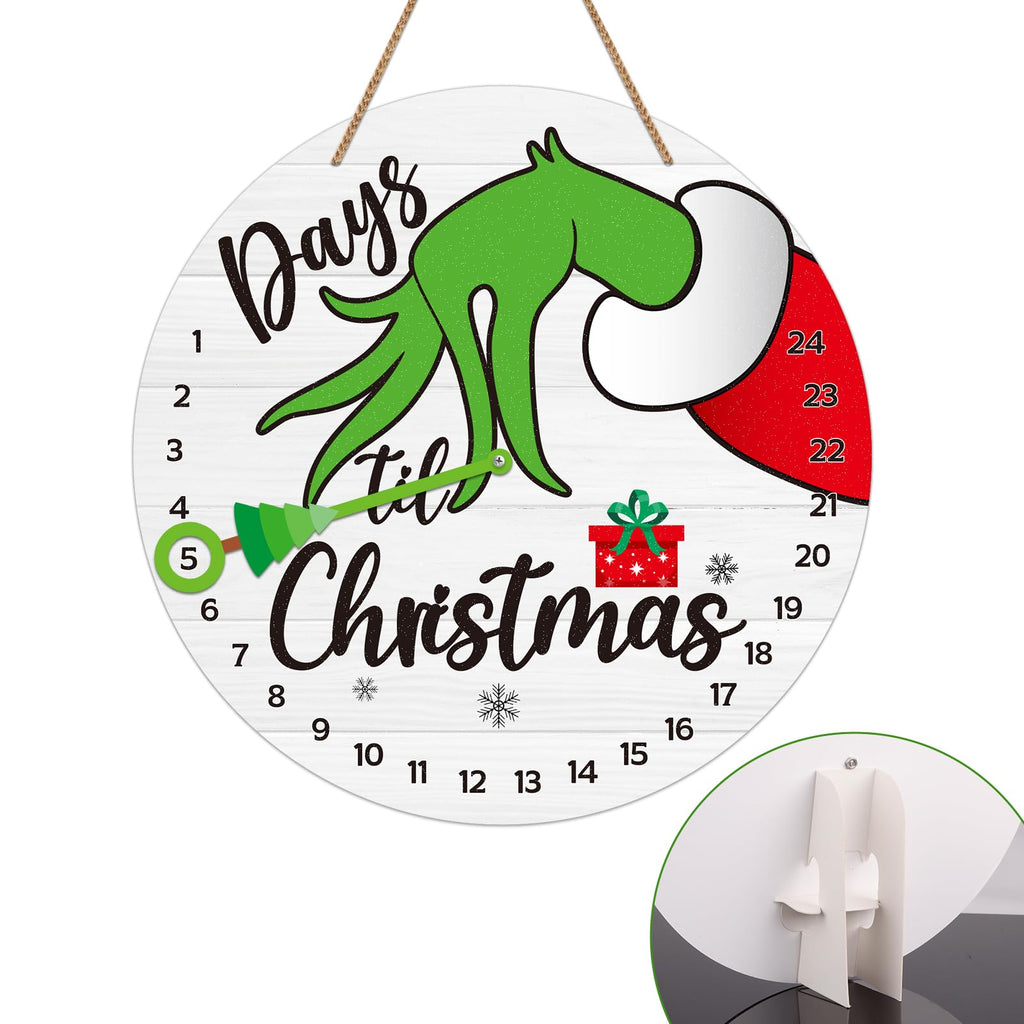 PETCEE Christmas Grinch Advent Calendar 2024 Christmas Grinch Countdown Calendar Decorations Days Till Christmas Countdown Welco