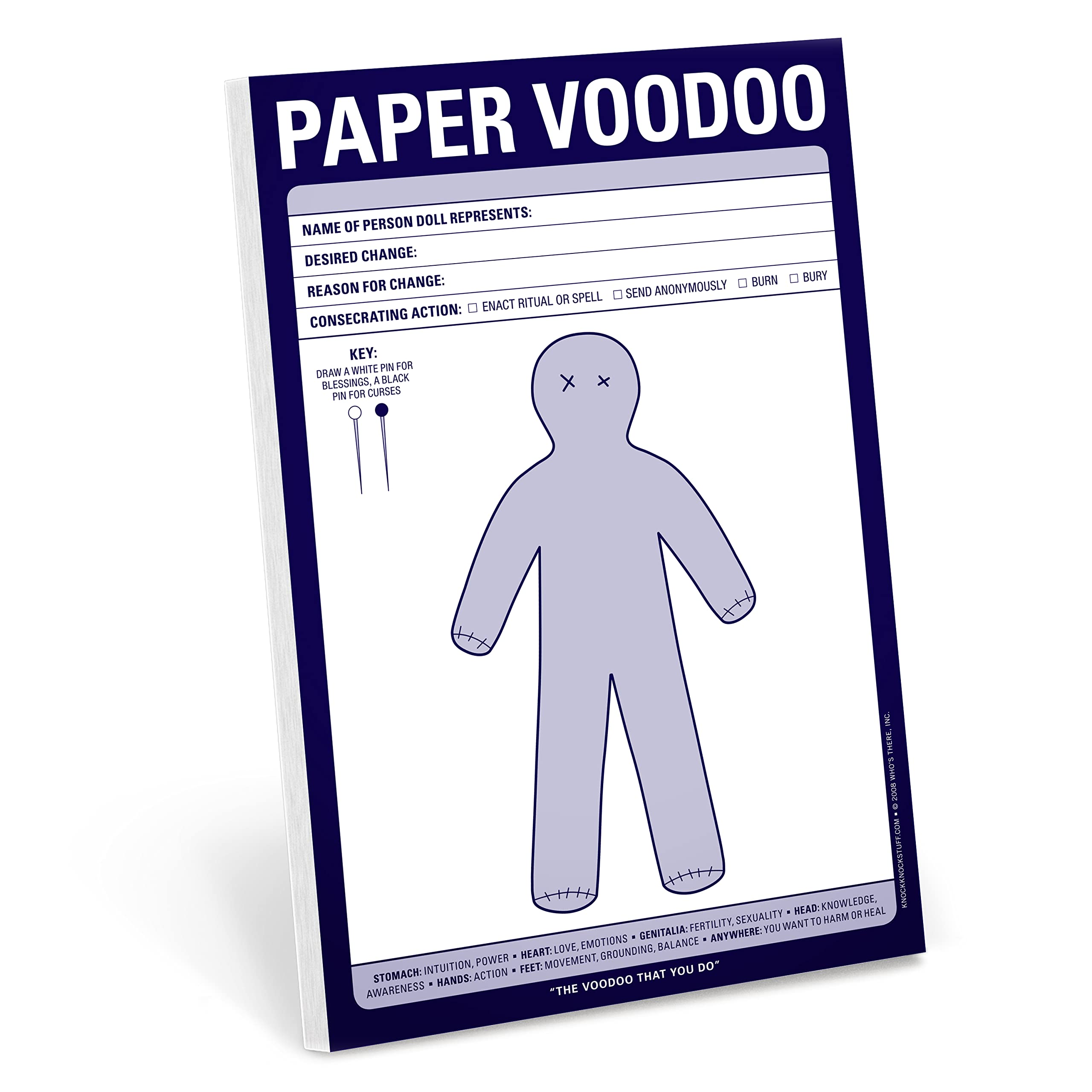 Knock Knock Paper Voodoo Note Pad, 6 X 9-Inches