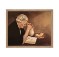 Poster Master Vintage Praying Wise Woman Over Bible Poster - Gratitude Print - Moody Art - Prayer Art - Religious Art - Christia