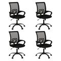 Bonzy Home Ergonomic Office Chairs Set Of 4, Swivel Rolling Conference Room Chair, Mesh Computer Desk Chairs With Lumbar Support