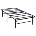 Coaster Home Furnishings Mabel 14 Inch High Twin Size Heavy Duty Sturdy Steel Foldable Metal Bed Frame Mattress Support Black 305957T